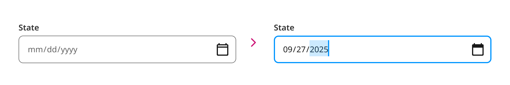 Overview | Date input | Made with Supernova