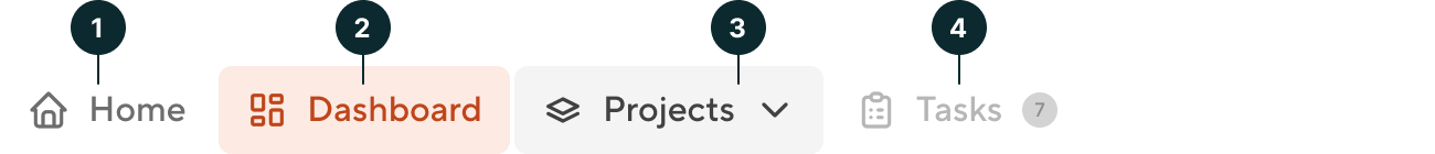 Navigation horizontal - states