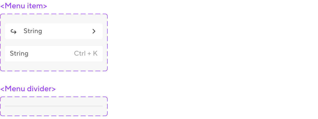 Menu - partials