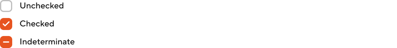 Checkbox - comp states