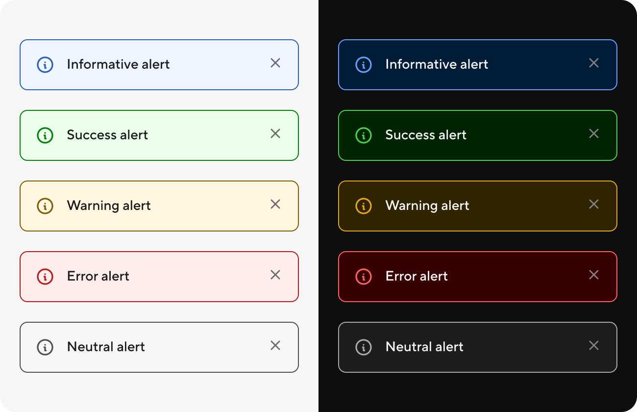 Alert - look and feel