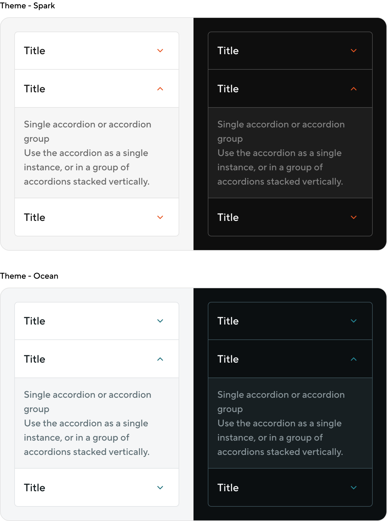 Accordion themes