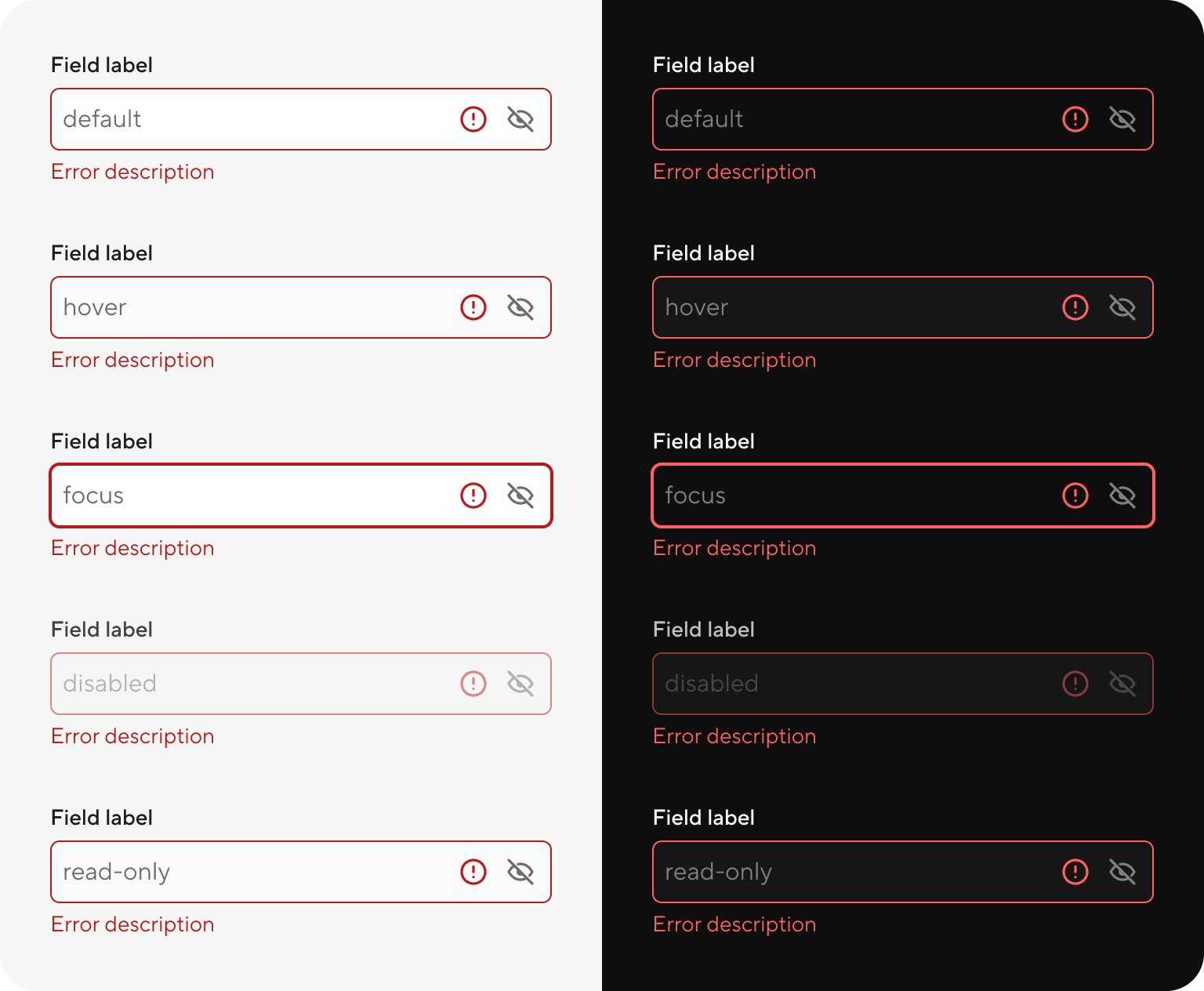 Field password - error