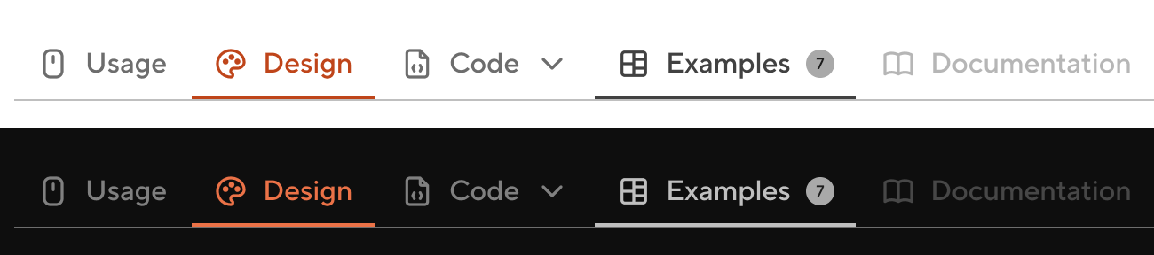 Buttongroup template - Theme Spark