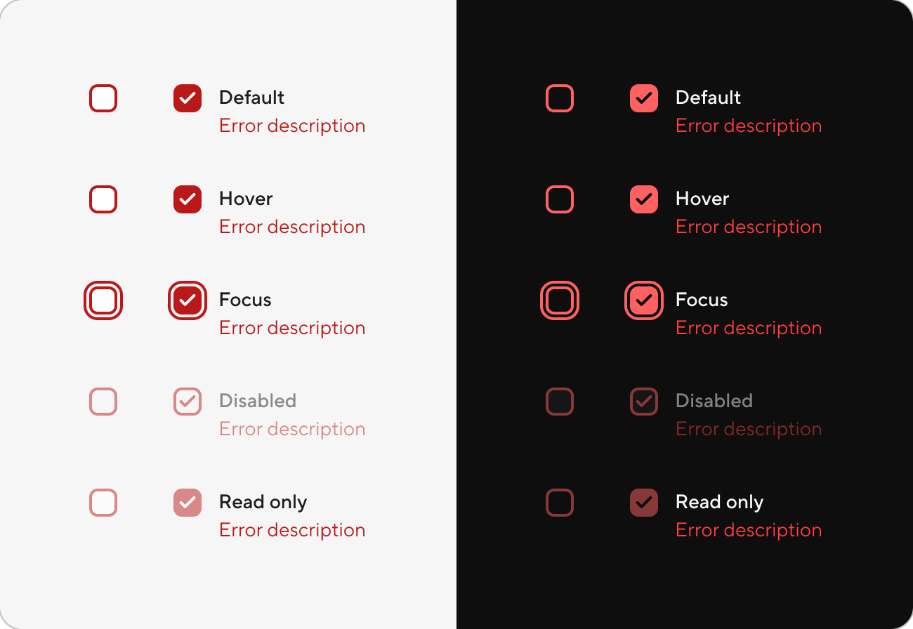 Bad Check Box Nova Design System | Checkbox| Made by and for Elia Group