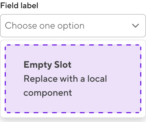 Dropdown - slot