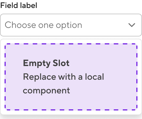 Dropdown - slot