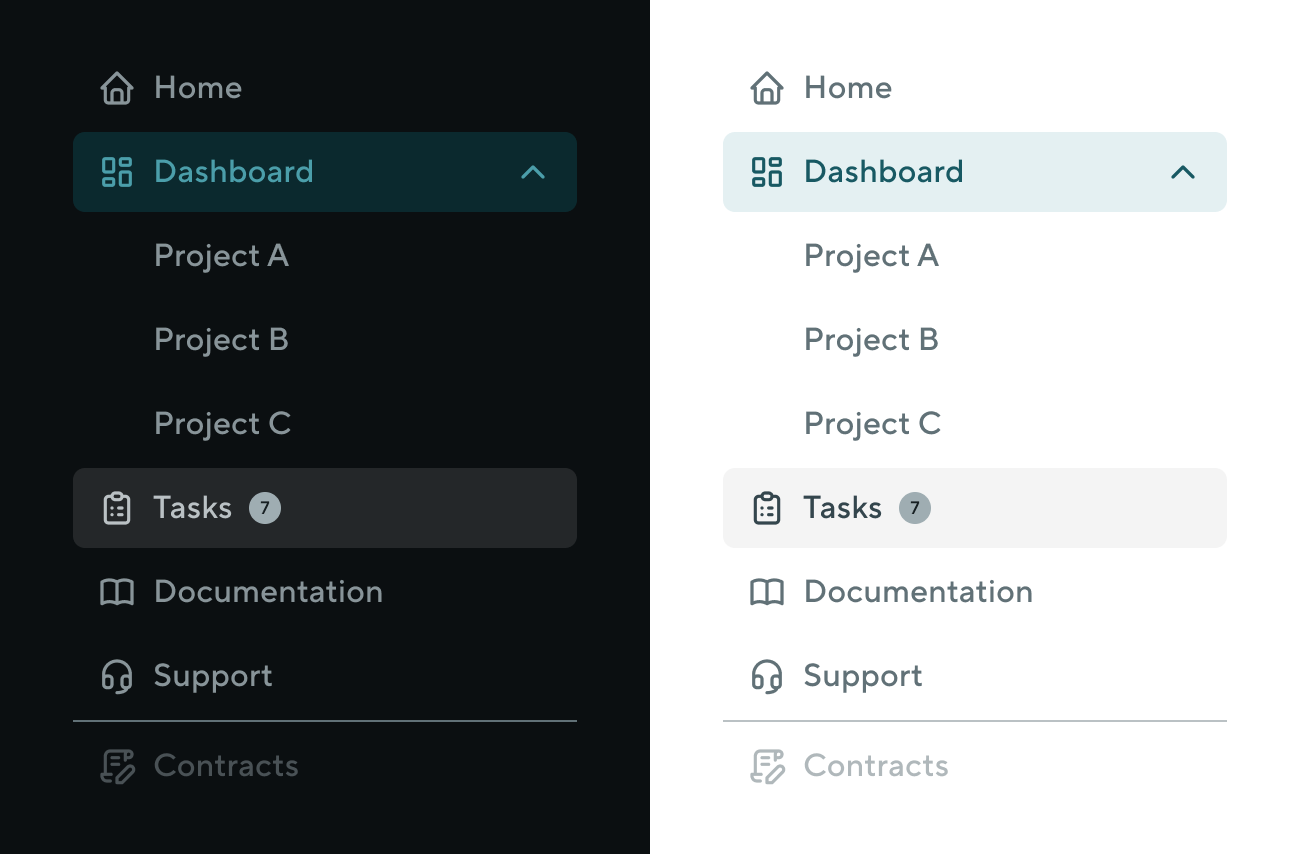 Buttongroup template - theme Ocean