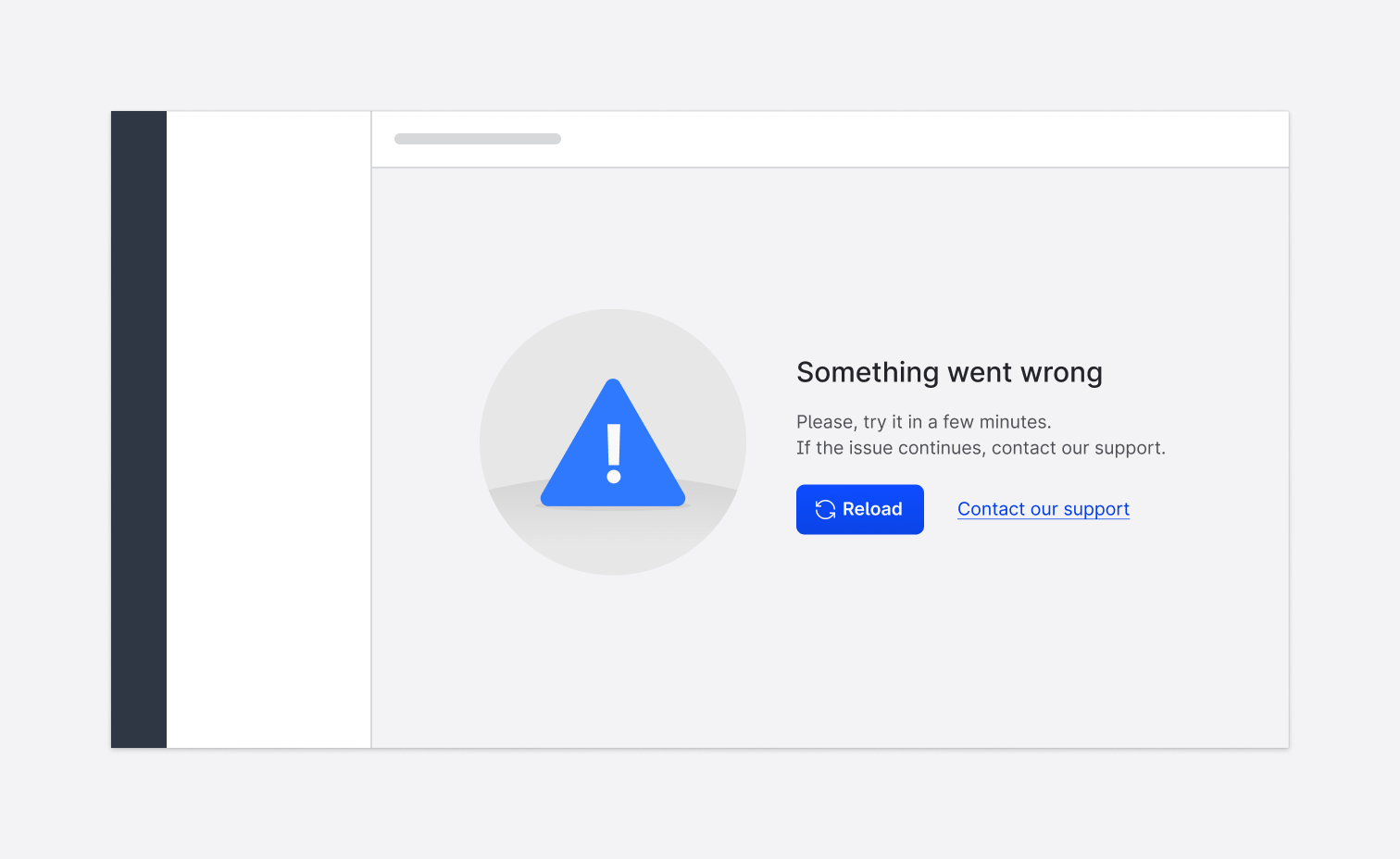 Error empty states