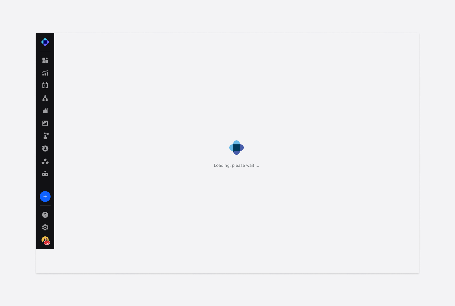 Full-screen loading