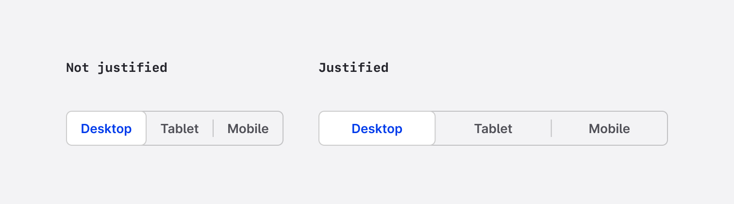 Segmented control - Composition