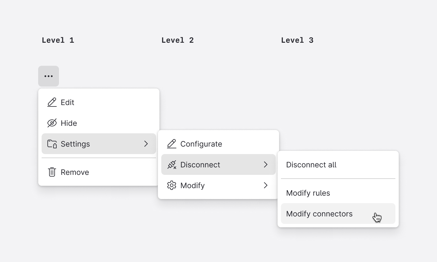 Usage - Submenu
