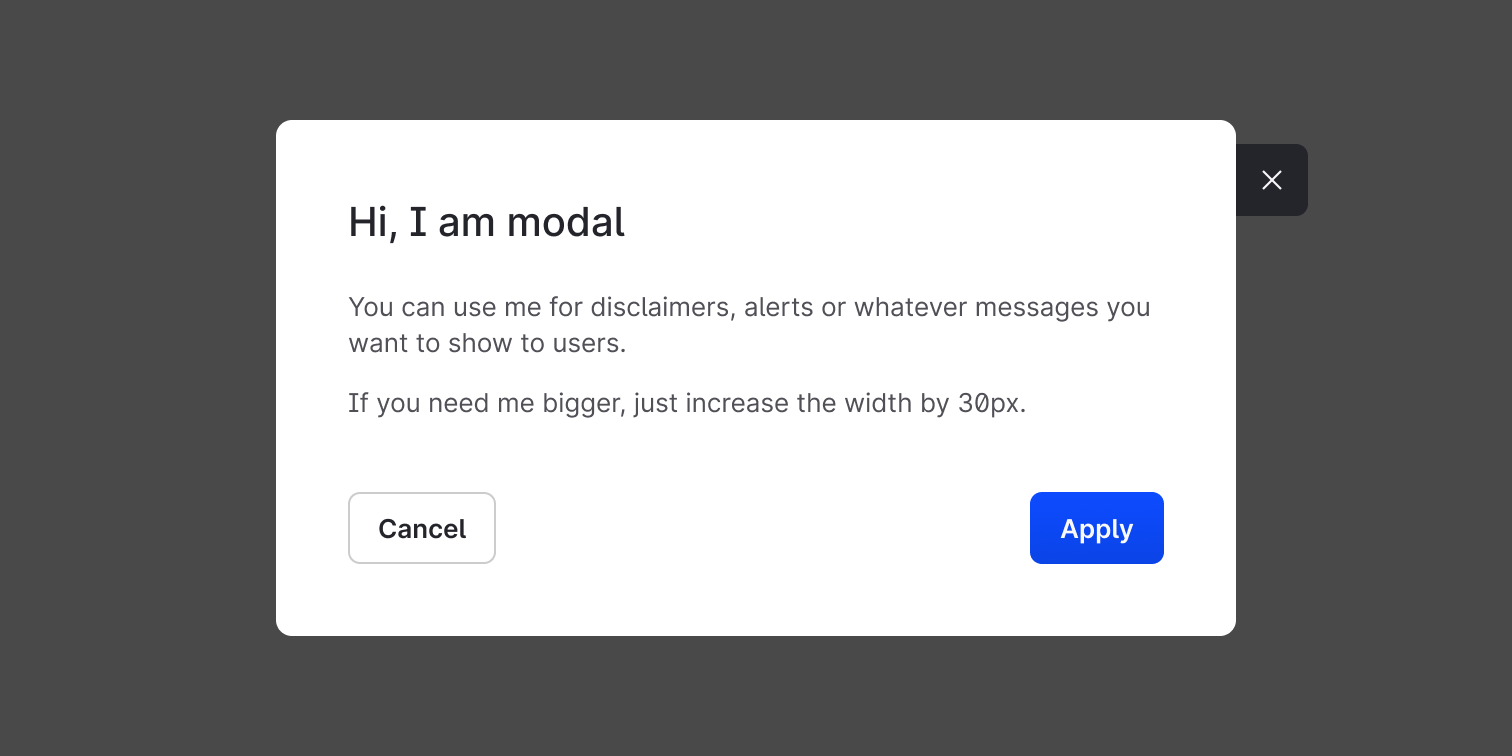 Usage - Type - Confirmation