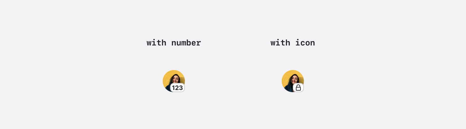 Badge - with number or icon