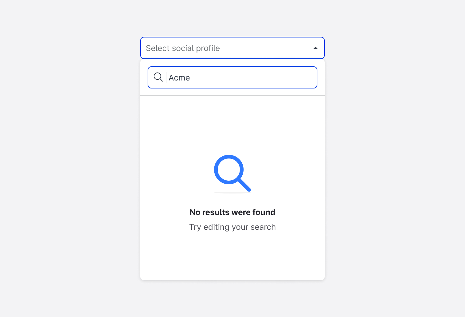 User action empty states