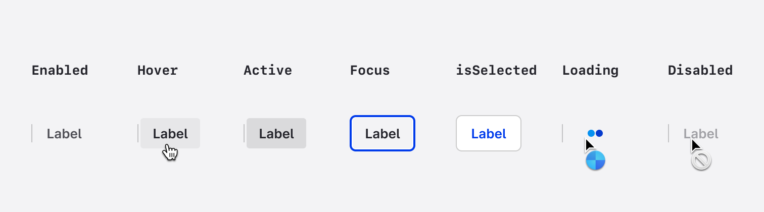Segmented control - States