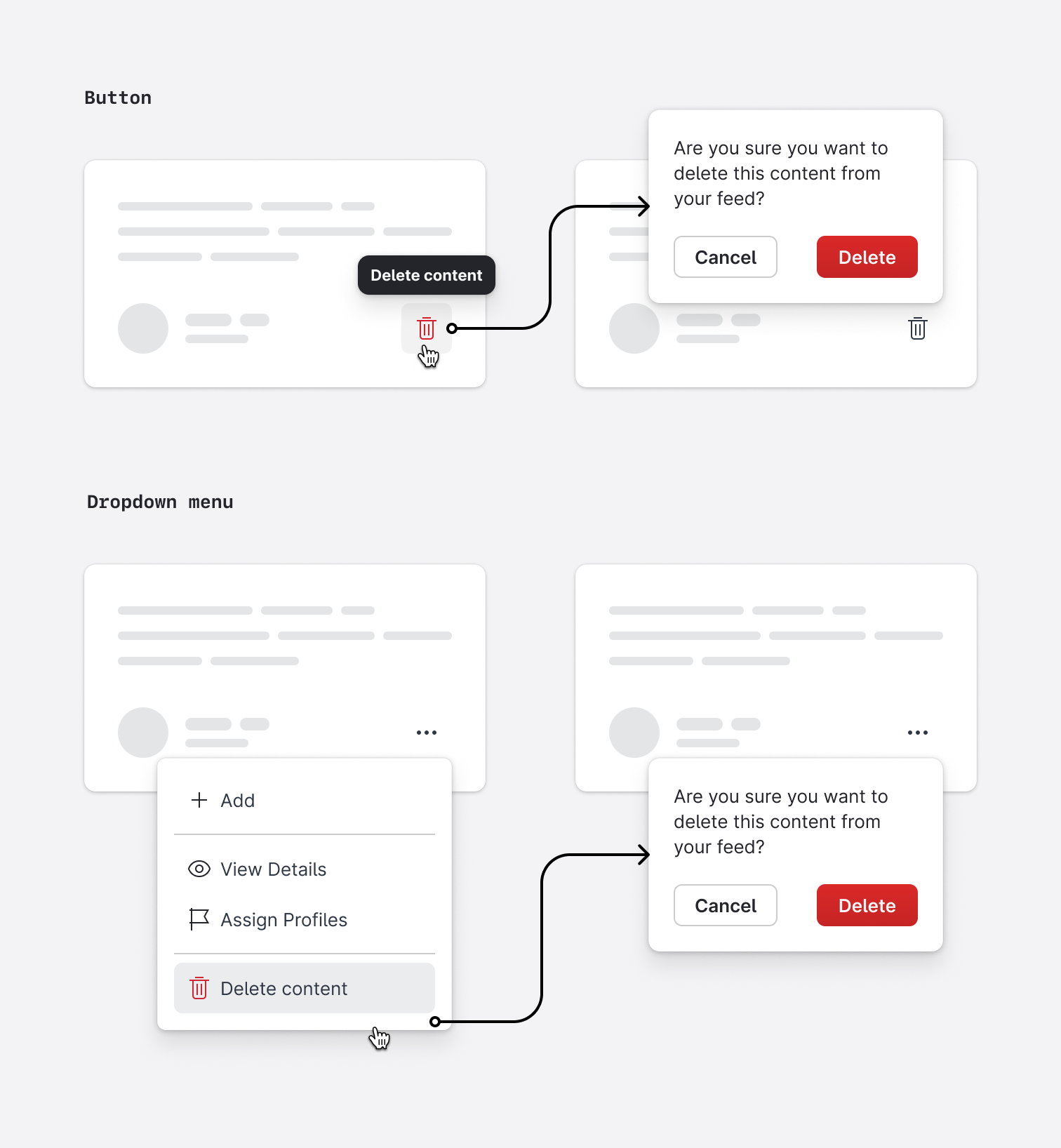 Design properties | Dropdown confirm | Soul Design System