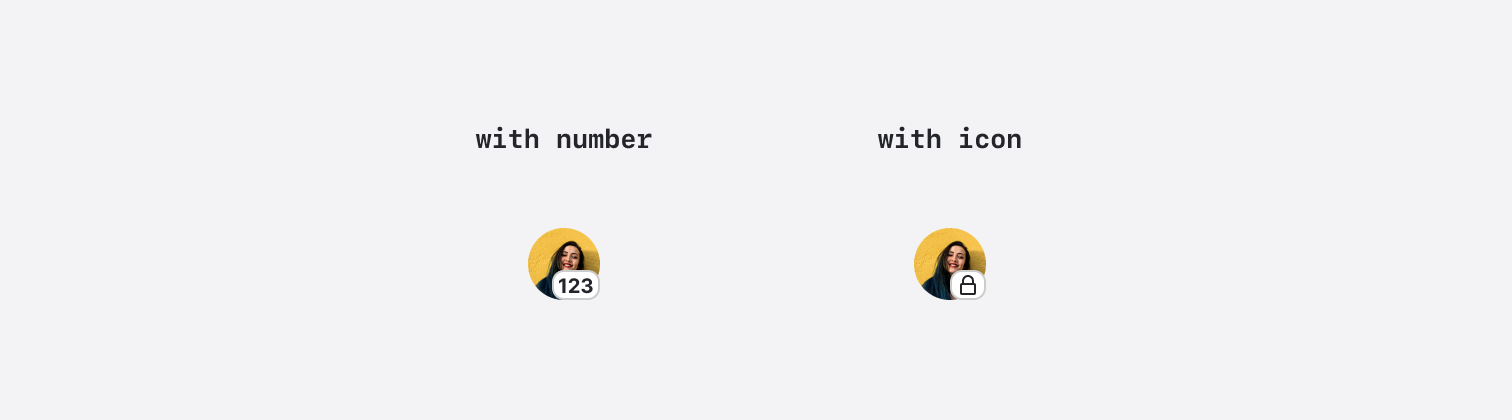 Badge - with number or icon