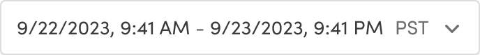 Type=Datetime range, Style=Select, Status=Filled
