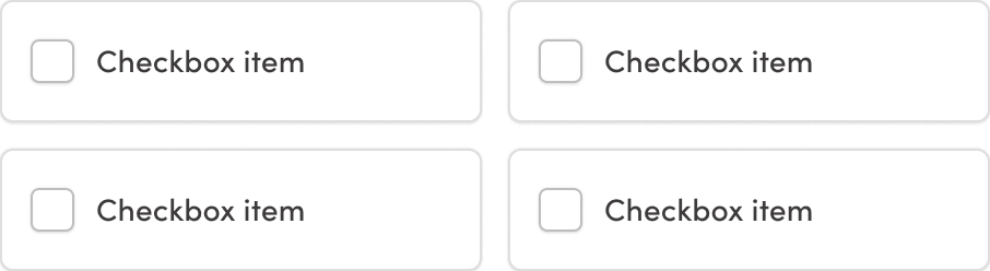Bordered checkbox group, horizontal