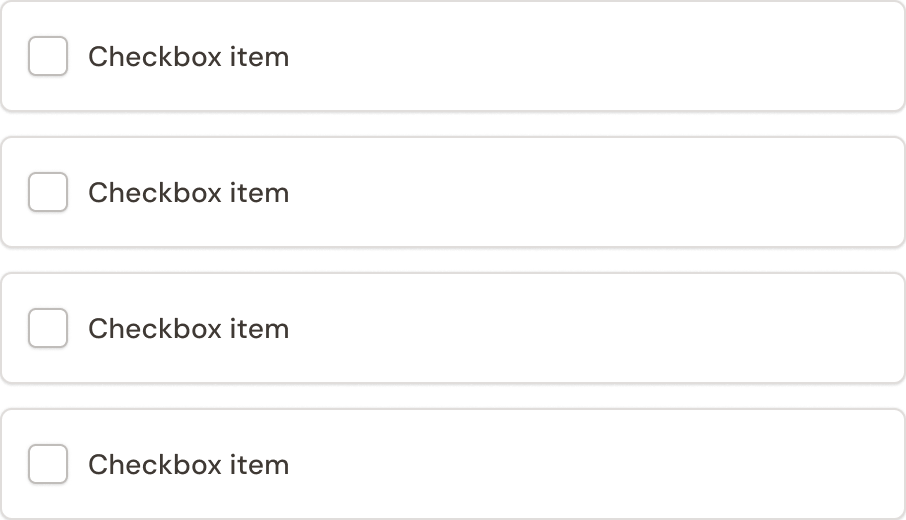 Bordered checkbox group, vertical