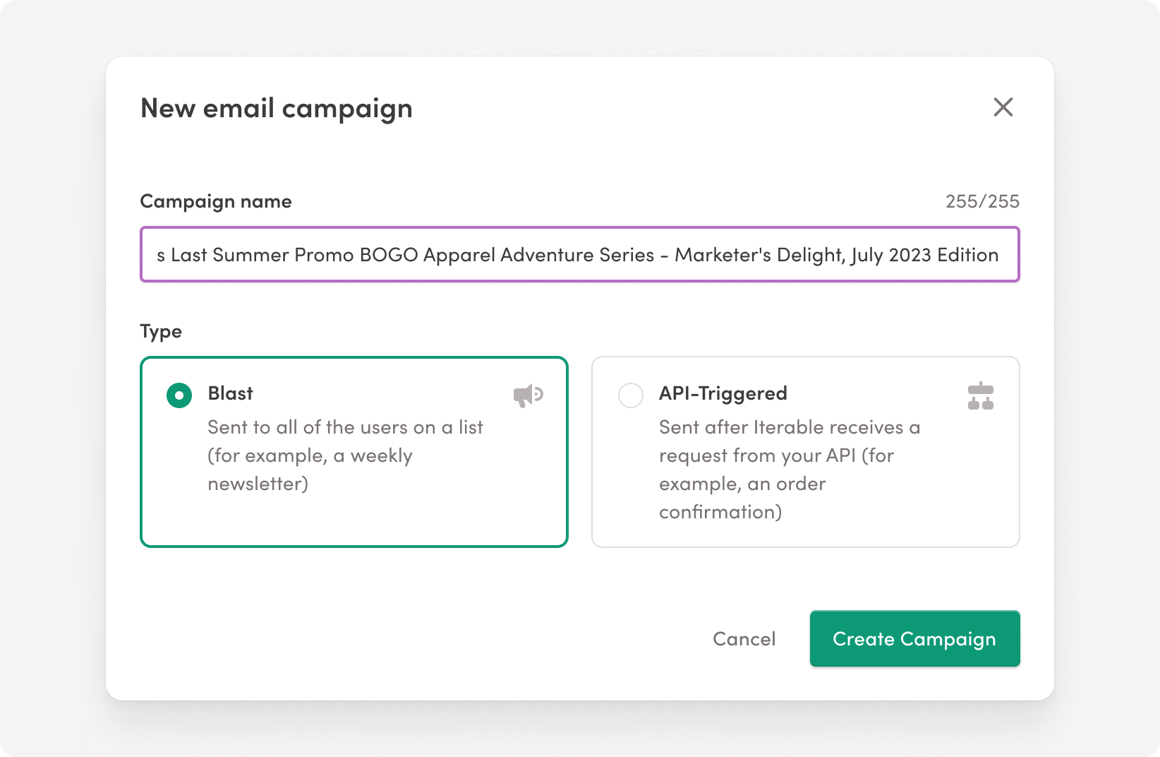 Character count example