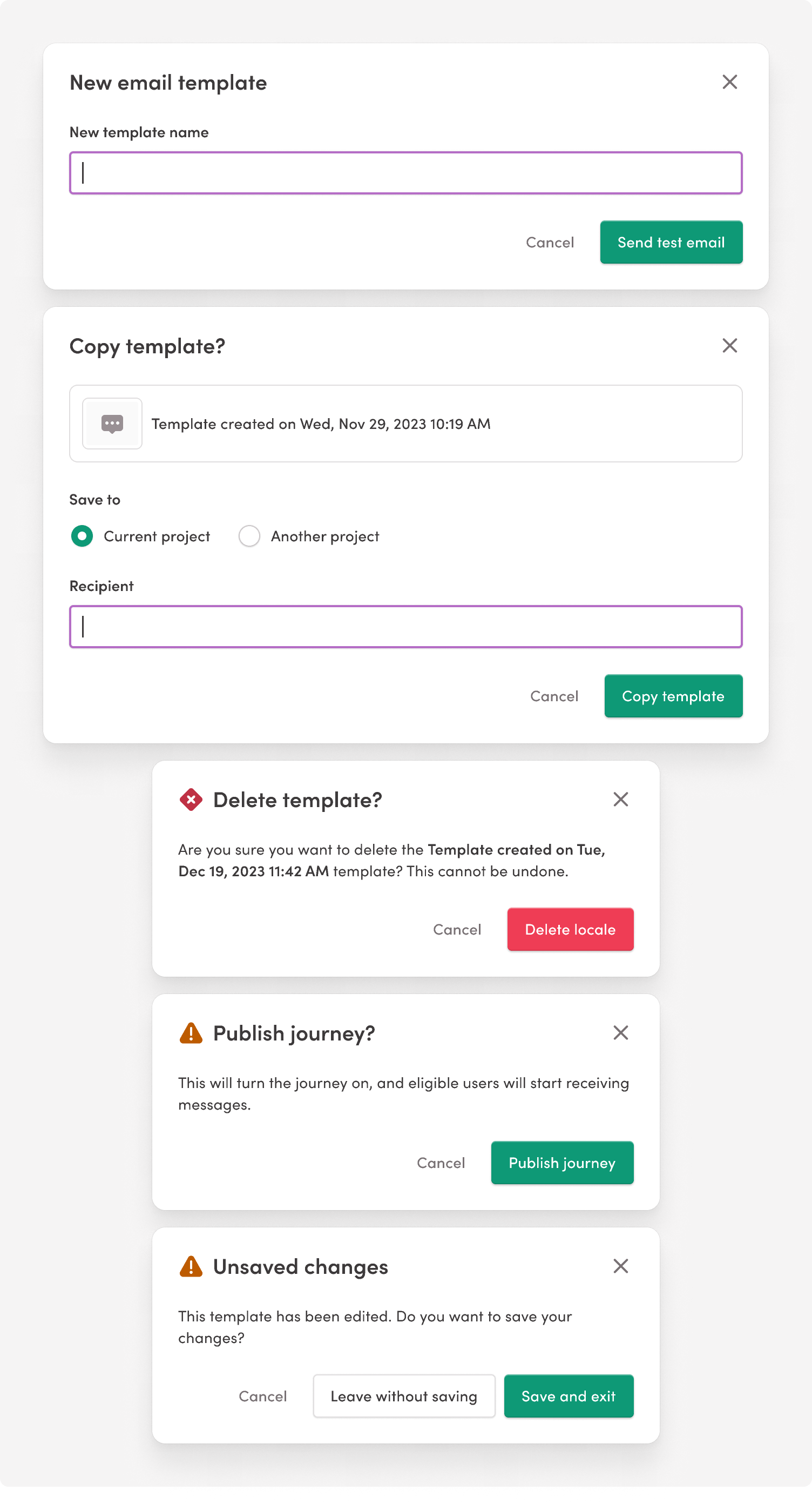 Writing examples