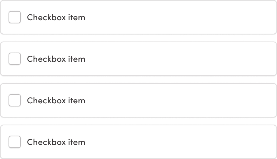 Bordered checkbox group, vertical