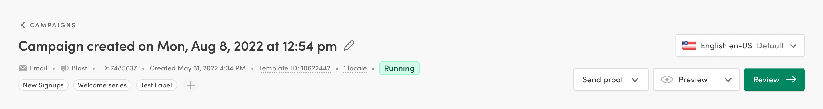 🟢 Page header / Campaign