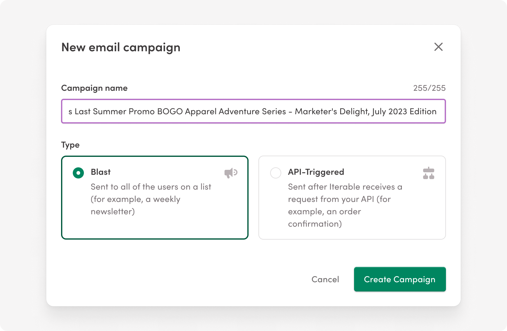 Character count example