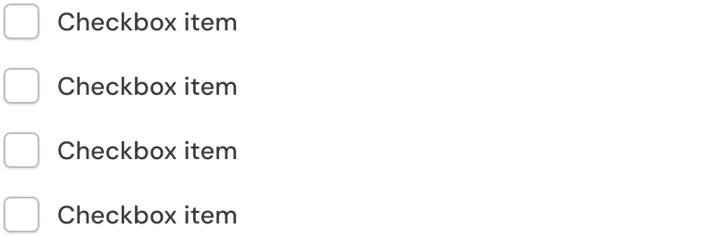Checkbox group, vertical