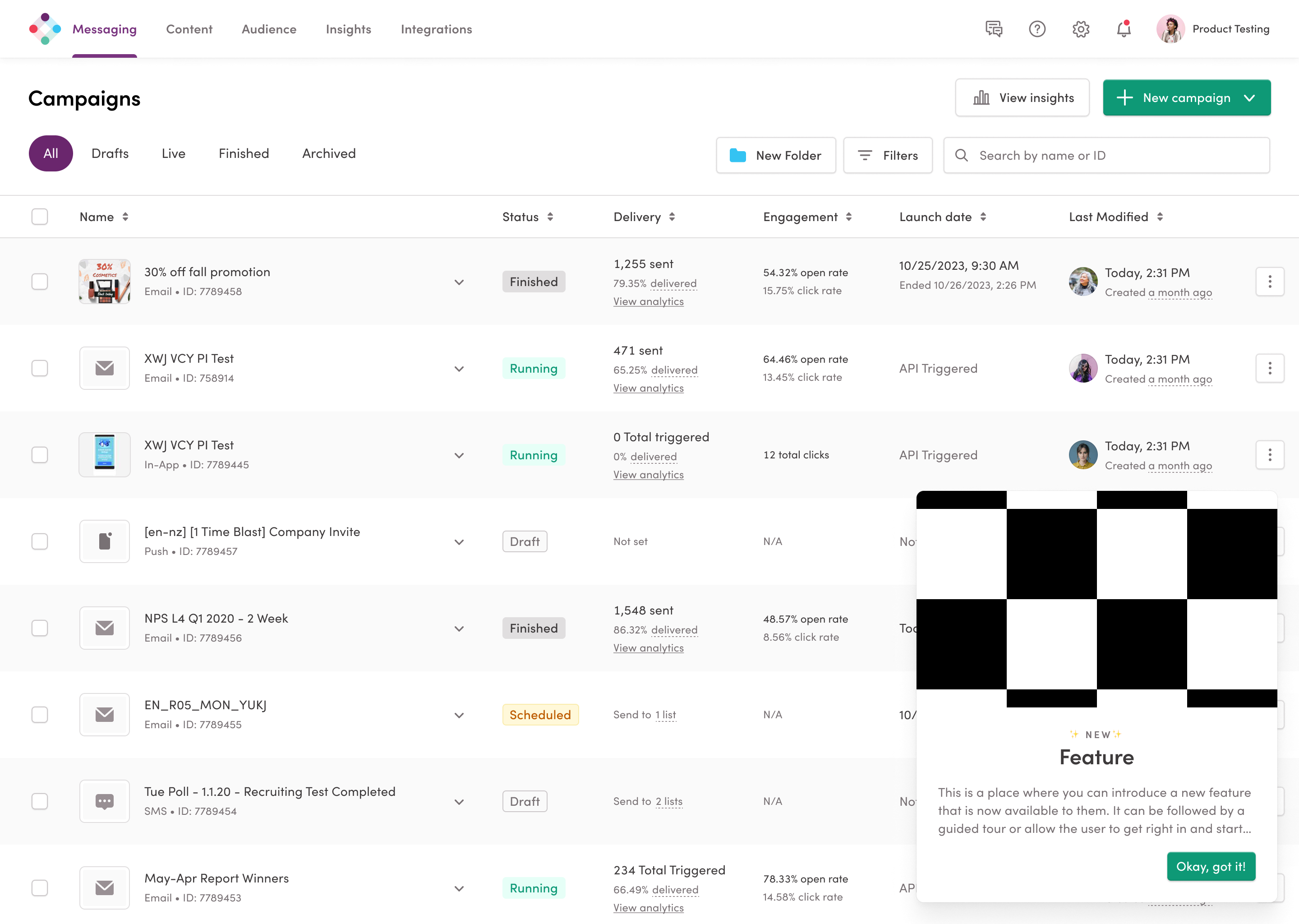 Non-modal dialog example