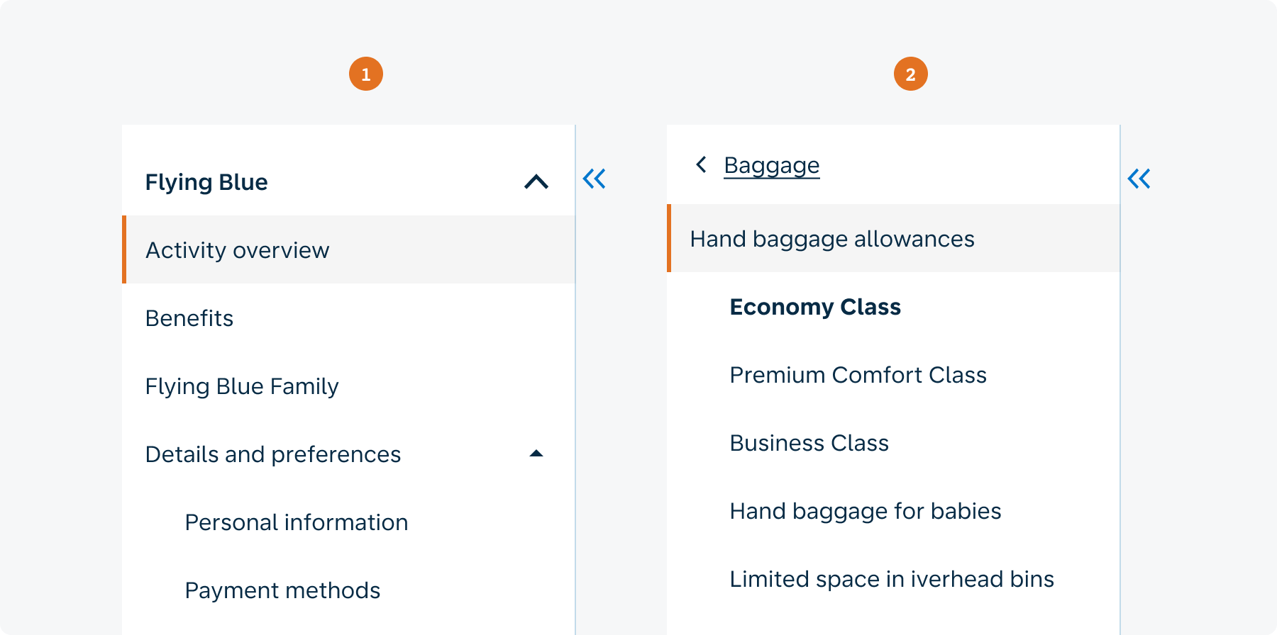 Types of Nav List.