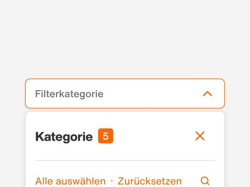 filter Select, active