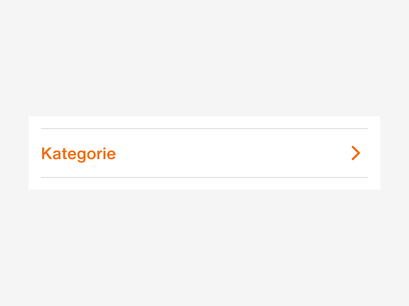 category row, hover