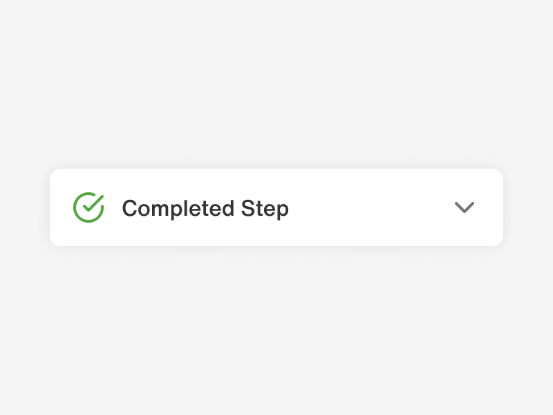 Done/Completed – completed step