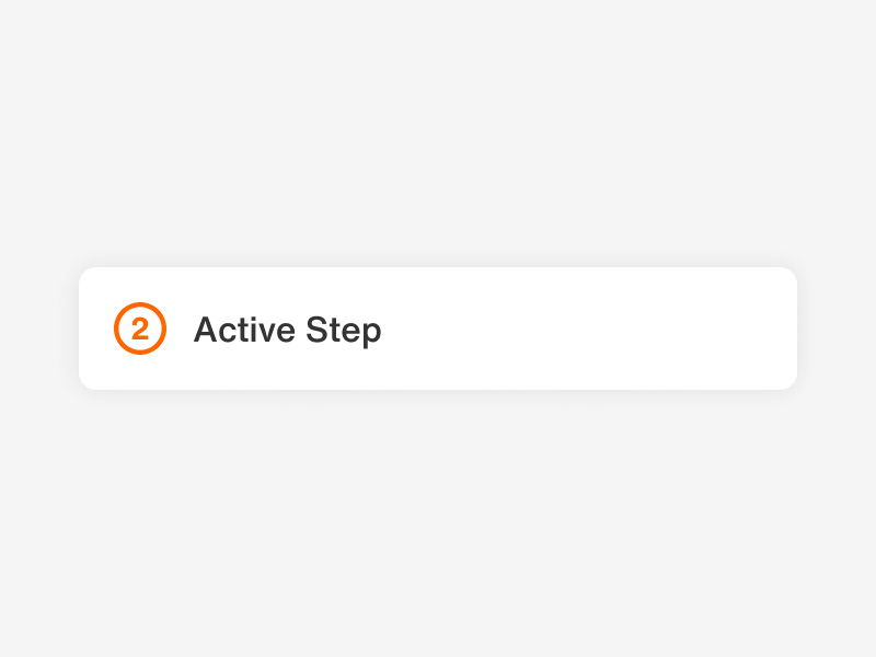 Active – the current step