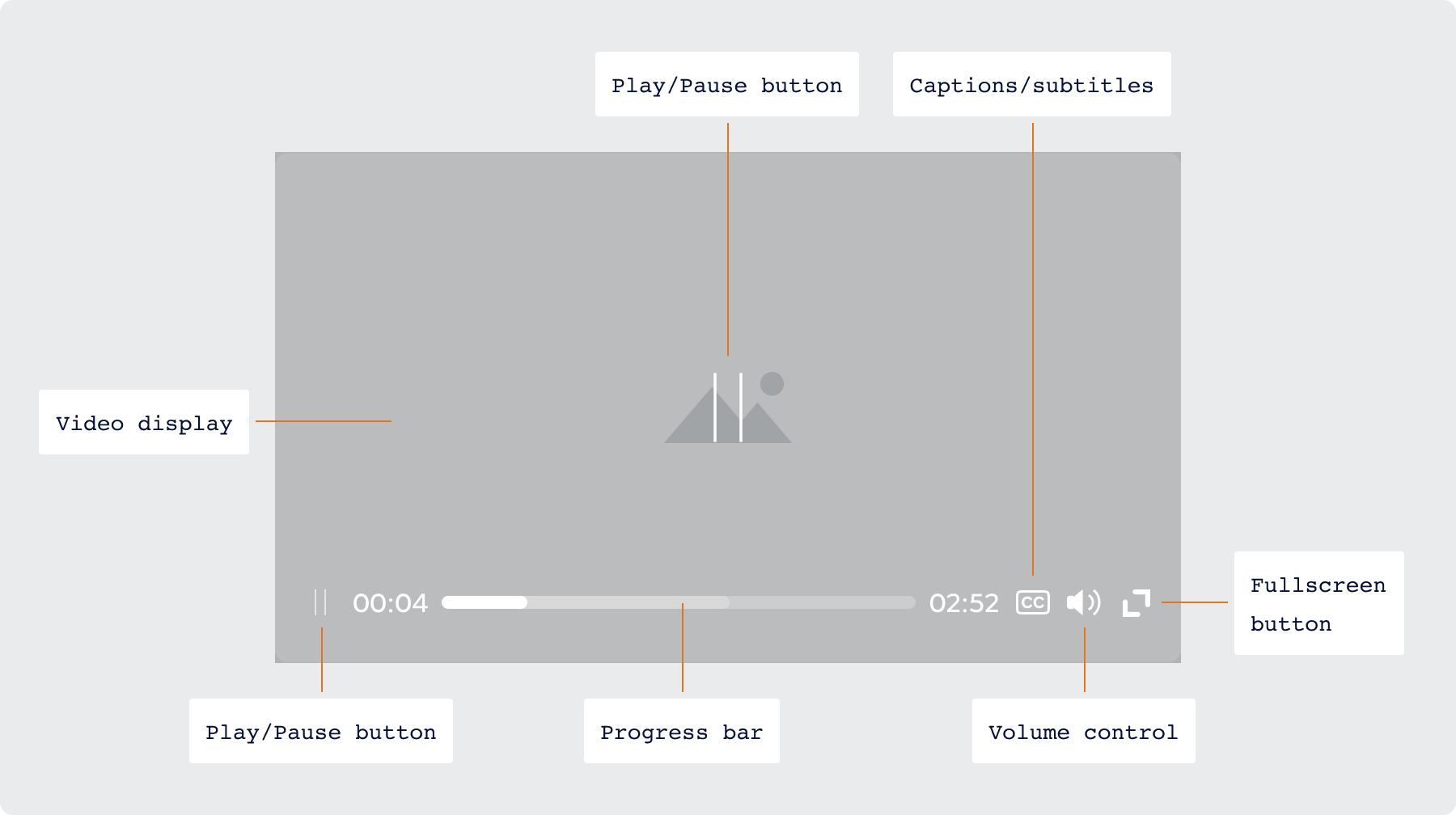 Overview Video player / Anatomy - AF
