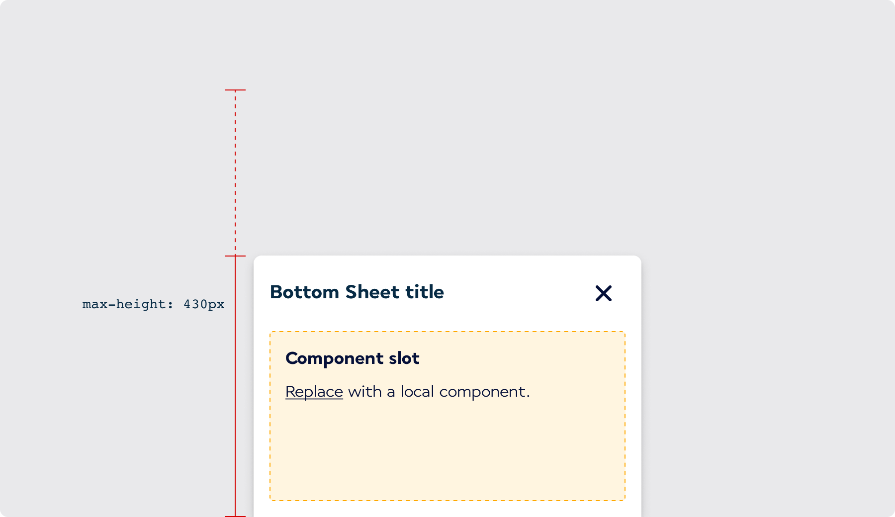 Fluid height Bottom Sheet