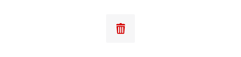 Destructive Icon Only Tertiary Button