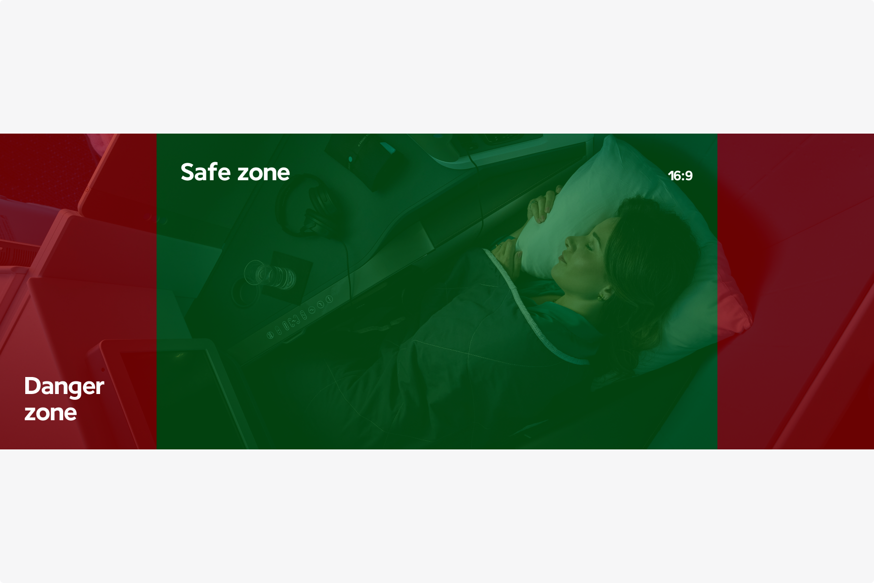 Hero image only safe zone