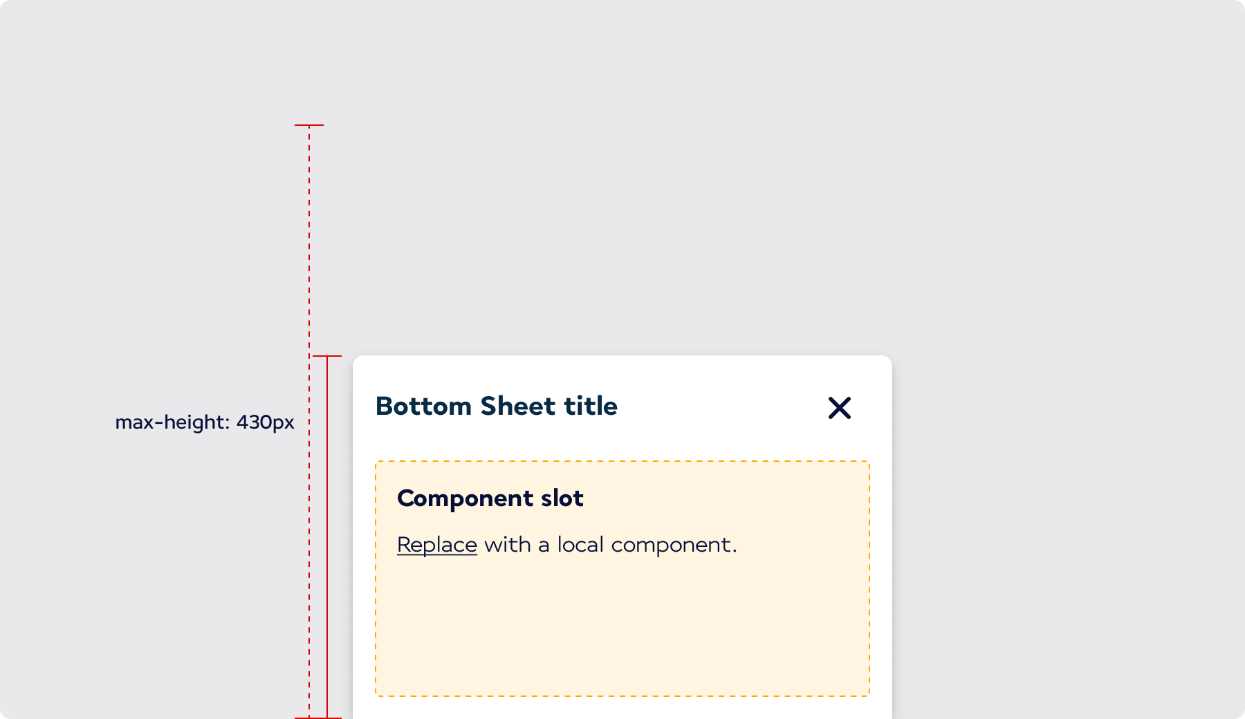 Fluid height Bottom Sheet