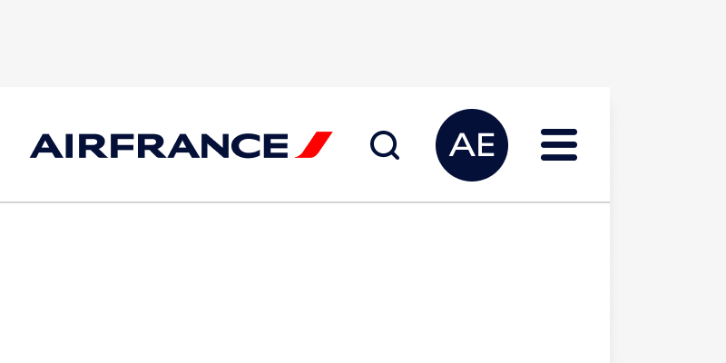 Header navigation with the 
