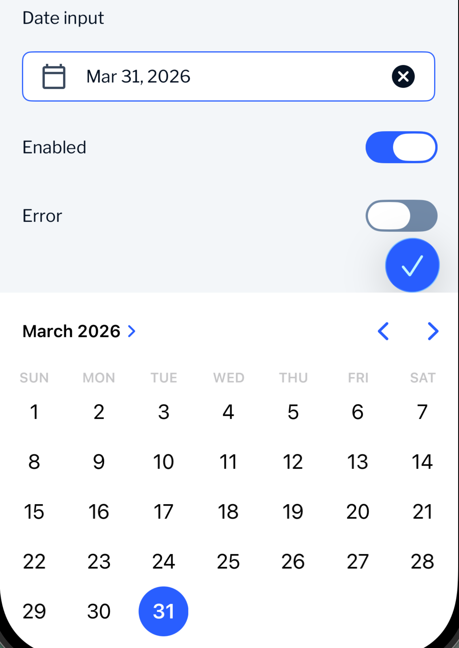 DateInput Focus