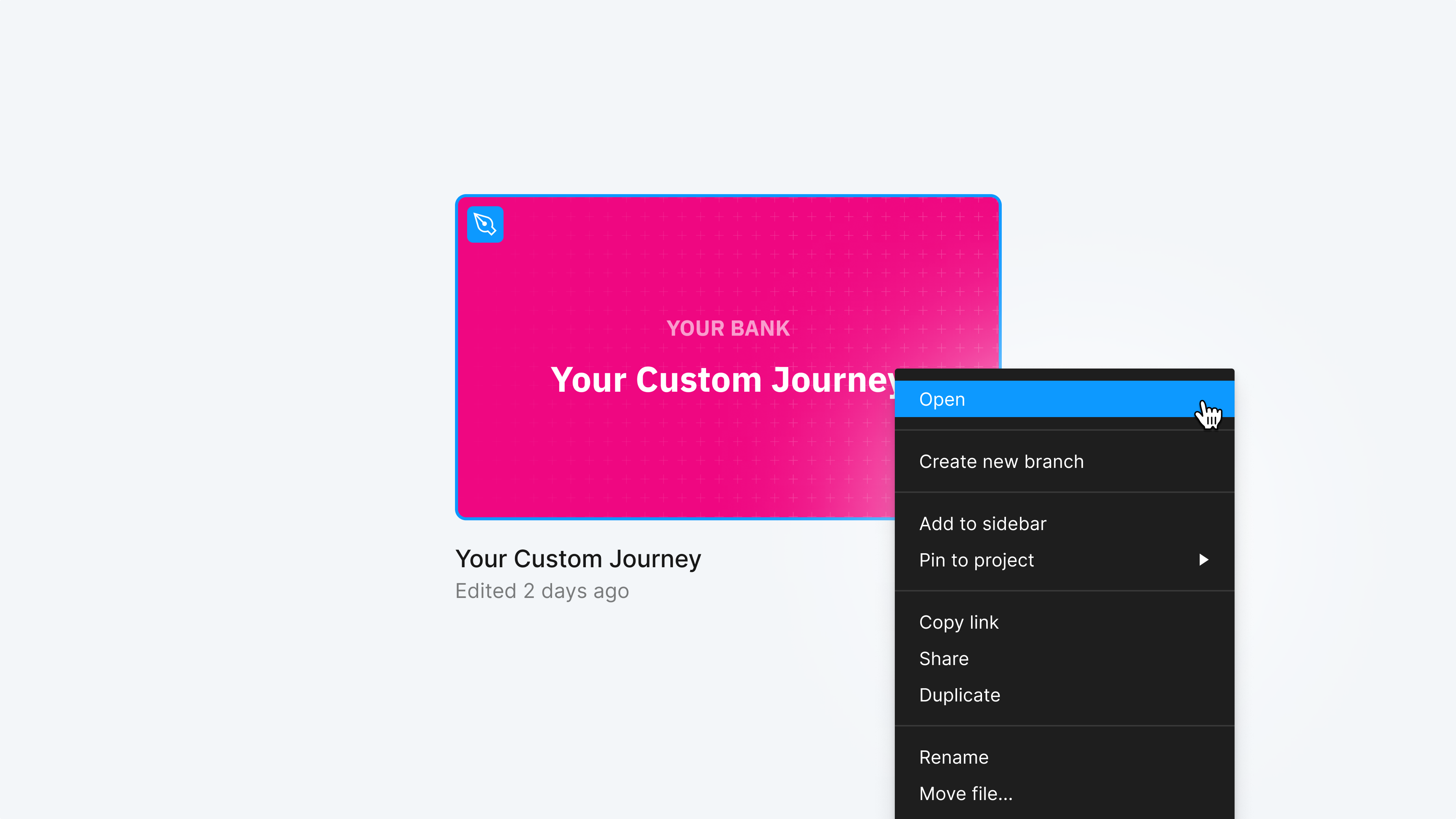 Open journey