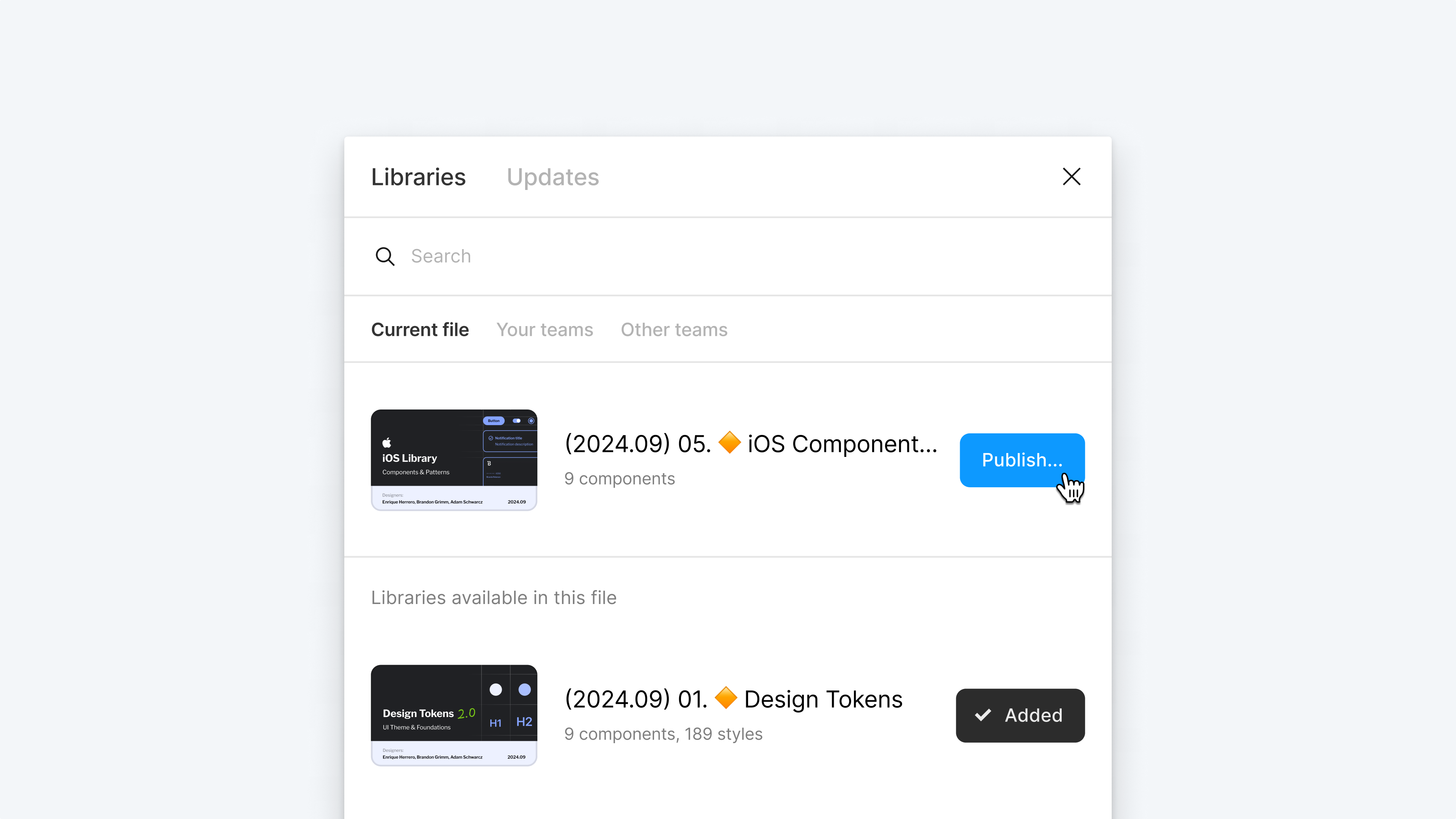 Publish changes