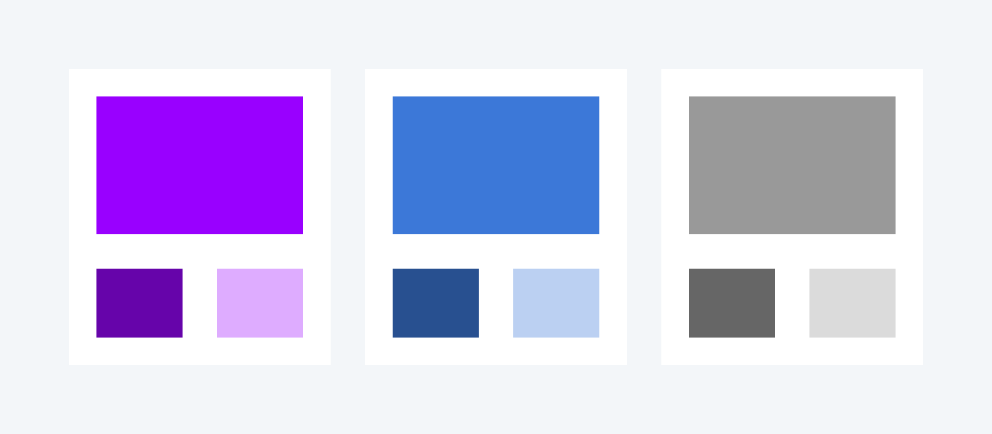 Base, shade and tint colors in a custom palette