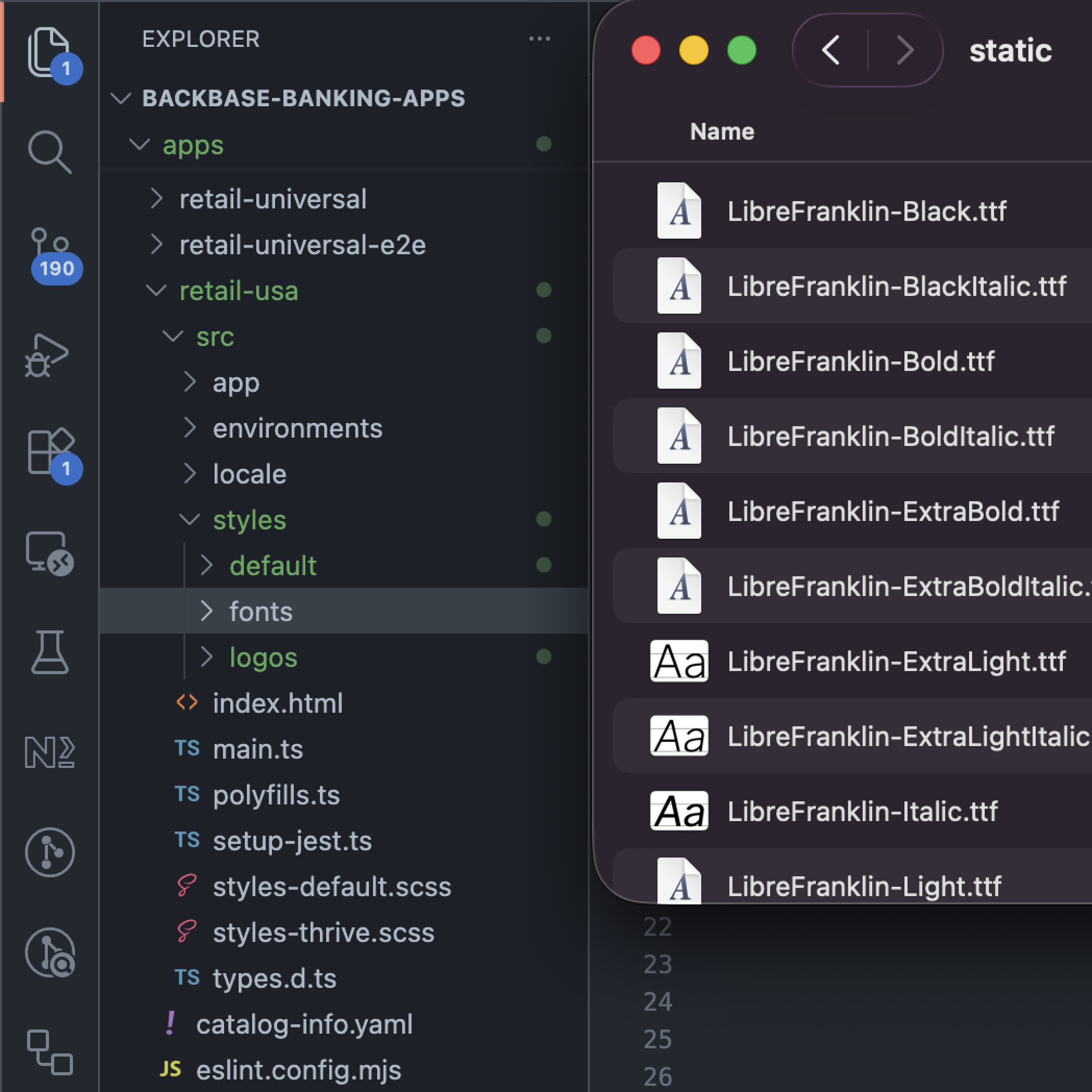 Copy fonts