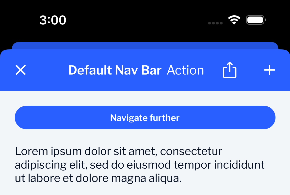 default Nav Bar