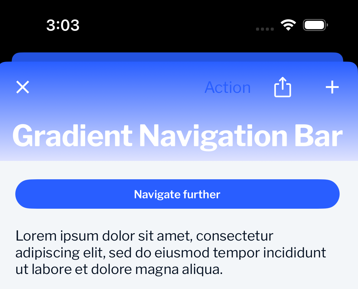 Gradient Nav Bar